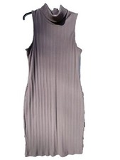 NWT!!  9 West Med. Grey  Slvless Turtleneck Dress MIS-SIZED LABEL!