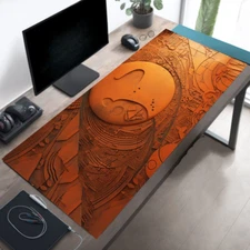 African Abstract Desert Art, Large Gaming Desk Mat, Gamer Mousepad XL