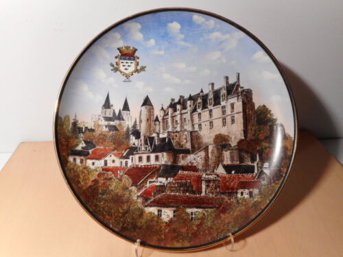 Plat faience Sainte Radegonde décor chateau Loches Val Loire ceramique française - Imagen 1 de 12