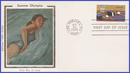 USA5 #1792 U/A COLORANO SILK FDC   Summer Olympics Swimmers