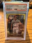 2023 Bowman Chrome Mike Trout #89 Numbered 18/75 PSA Mint 9