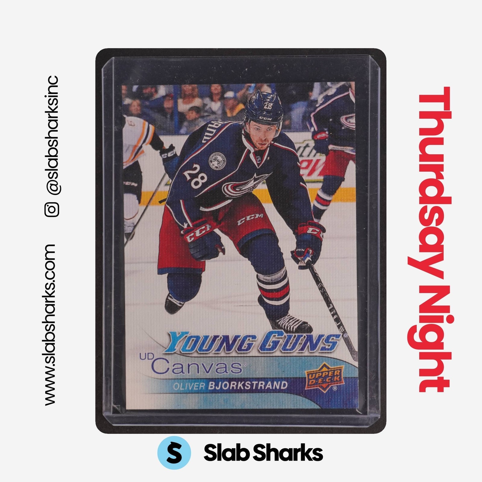 2016 UPPER DECK #C116 OLIVER BJORKSTRAND UD CANVAS YOUNG GUNS RC ROOKIE