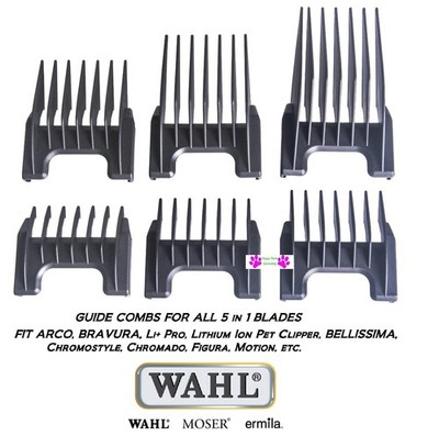 Wahl 5 in 1 Blade GUIDE COMB SET-Chromstyle,Bellina,BELLISSIMA,Academy Clipper 