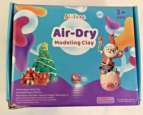 ARTPAR Air Dry Modeling Clay 90 Colors DIY Molding Clay with Tools Booklet Open