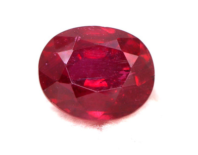 VS Lustrous Natural Loose Red Ruby 8 x 7 mm Oval Cut Gemstone 3.50 Ct Certified