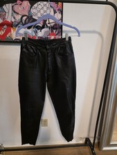 Vintage Wilsons Suede  Leather Black High-Waist Leather Pants Sz B