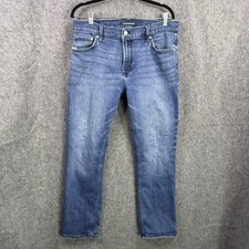 Calvin Klein Jeans Men's W34 L30 CKJ 035 Straight Fit Blue Denim Jeans Stretch