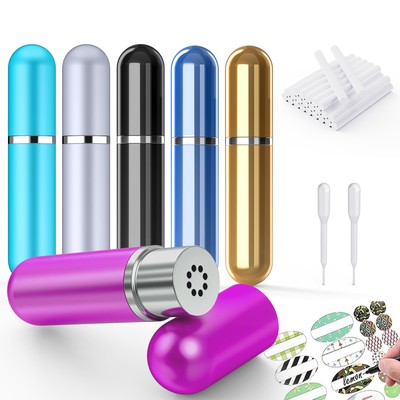 6 Pack Aromatherapy Nasal Inhaler Tubes for Essential Oils, Portable Reusable...