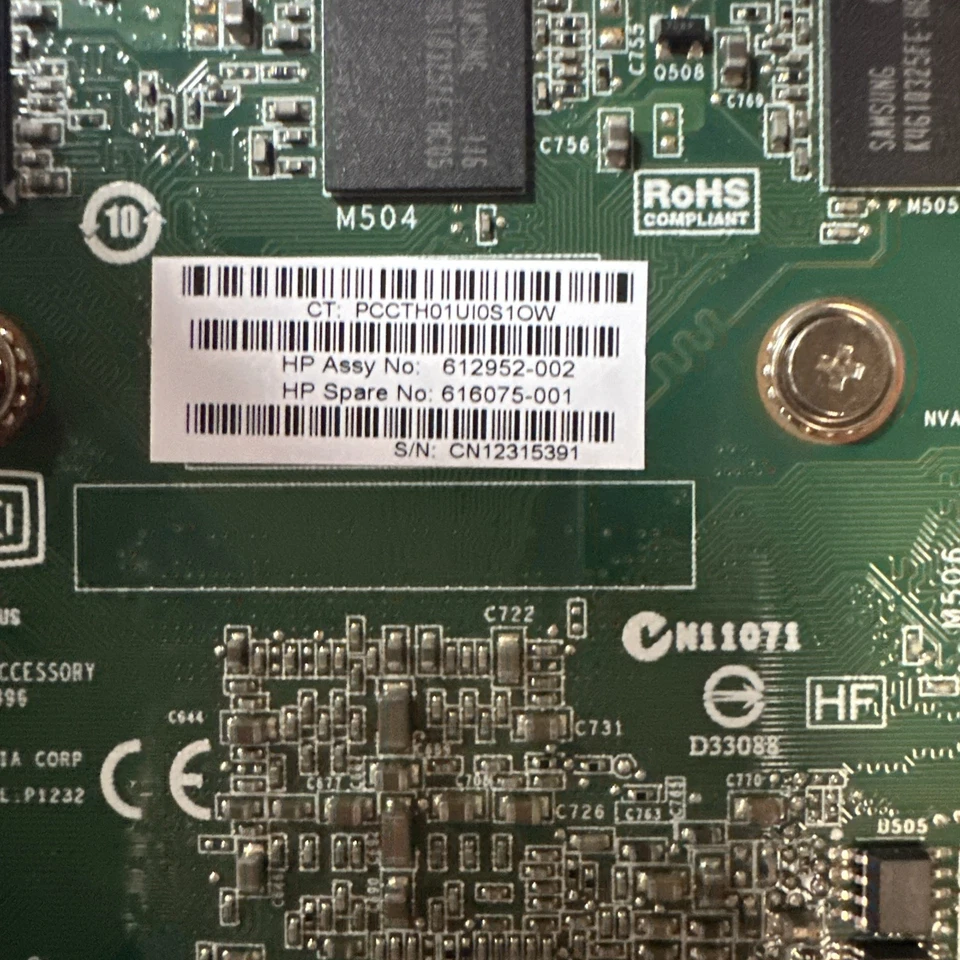 Genuine HP nVidia Quadro 2000 PCI-e 1GB 616075-001 612952-001 Ships Fast - Image 3 of 4