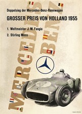 1955 Mercedes Benz Poster �Grosser Preis Von Holland Stankowski Formel Eins