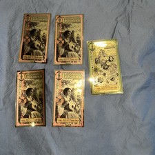 Set of 5 Florida 1 Goldbacks Aurum Gold foil Notes 1/1000 oz 24kt .999 Fine