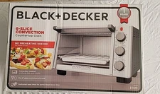 NEW BLACK+DECKER 6-Slice Convection Countertop Toaster Oven, Stainless Silver 