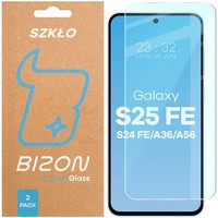 Bizon Glass Clear Duo Galaxy S25 Fe / S24 Fe / A36 5G / A56 5G [2 Pack]