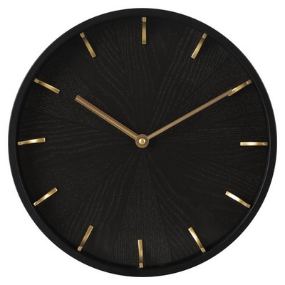  11.5 Quartz Battery Modern Woodgrain Indoor Wall Clock, Easy Installation