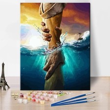 Paint by Numbers Christian Jesus Painting Kits by Number for Adults Kids on C...