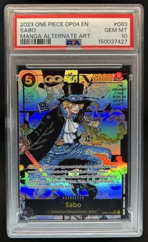 2024 One Piece The Best Sabo Manga Alternate Art Rare #OP04-083 PSA 10 GEM MINT