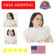 Timeless Elizabethan Clown Neck Ruff - Lightweight Ruffled Collar for Costumes