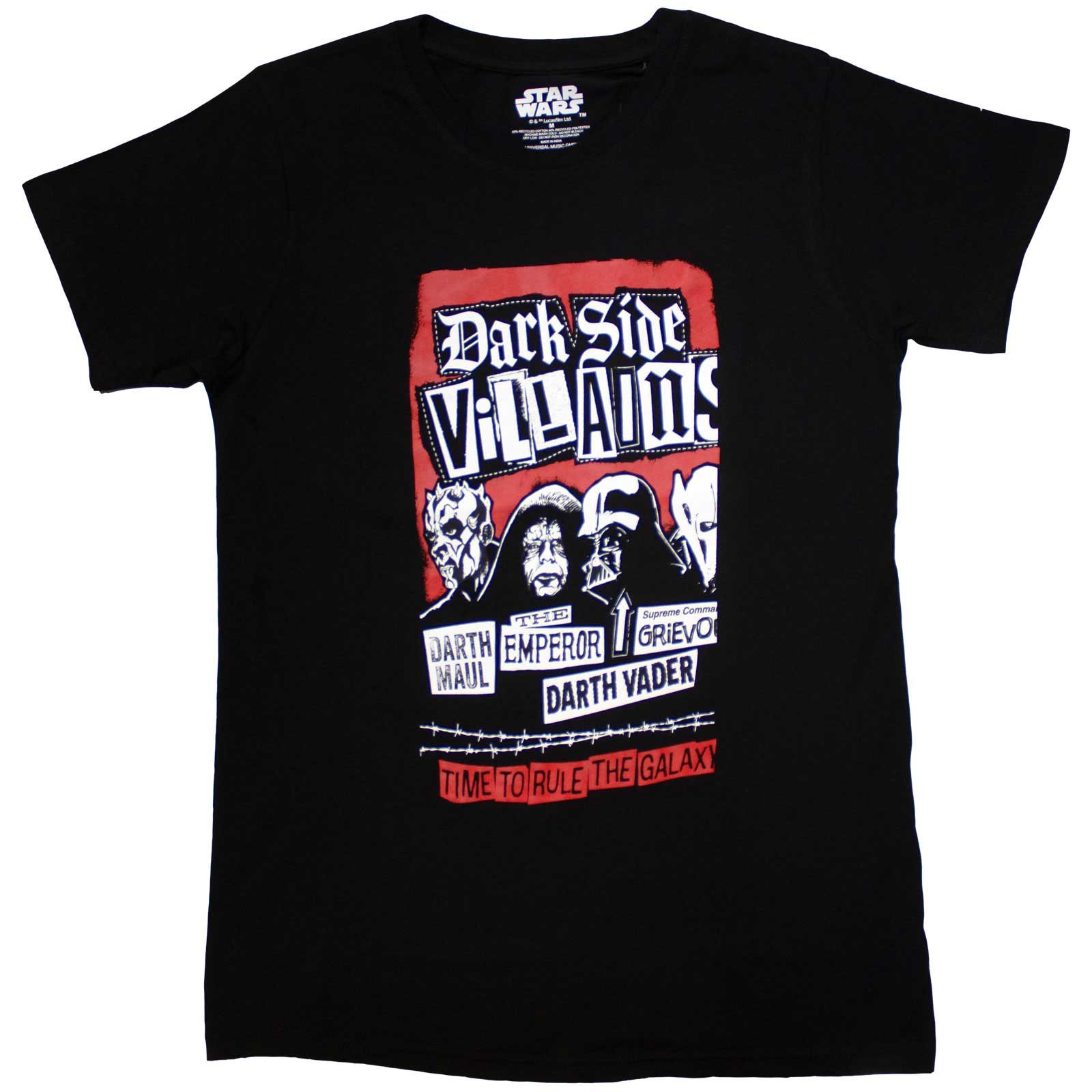 Star Wars Unisex T-Shirt: Dark Side Villains (Large)