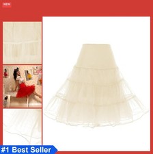 Puffy Petticoat Skirts for Women Tulle Crinoline Underskirt Organza Half Slip