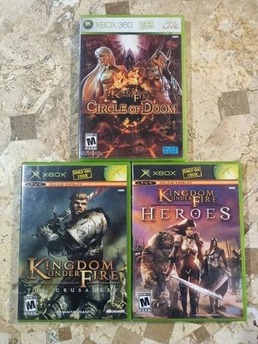 KINGDOM UNDER FIRE: CRUSADERS + HEROES + CIRCLE OF DOOM ✨Xbox & 360 Lot✨Complete