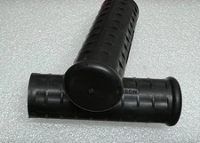 Harley 56210-47 Panhead Hummer Waffle Grips Closed End Black w/ Logo 1948-53