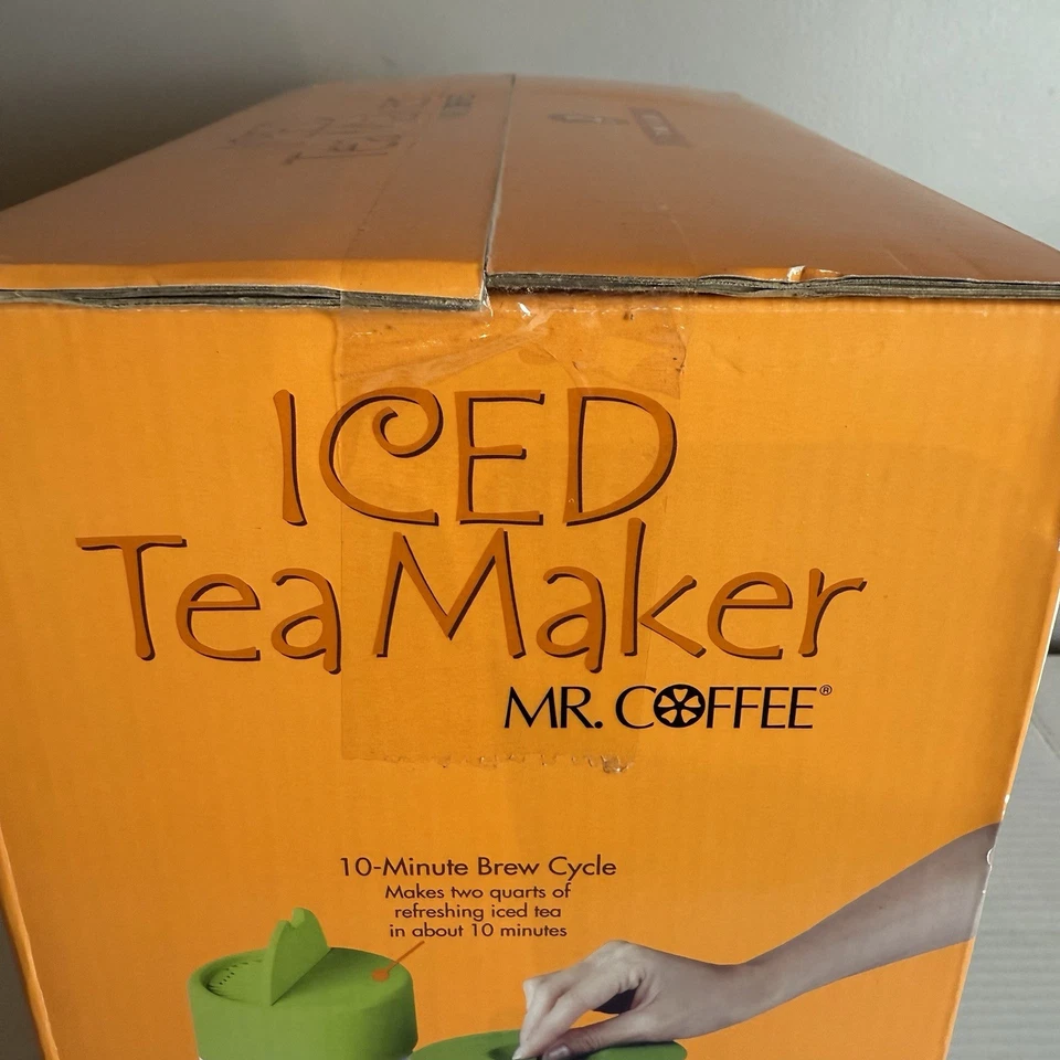 Máquina de té helada Mr. Coffee TM1 2 cuartos apagado automático tapa azul nueva caja abierta Foto 4 de 4