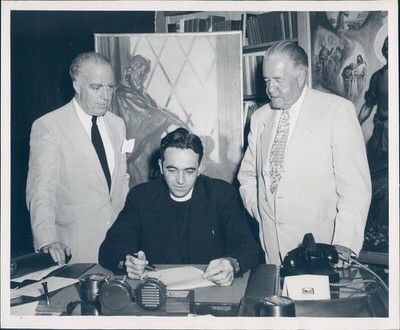 1950 Photo Joseph White Thomas Carroll Reverend Religious Arthur Sullivan Men