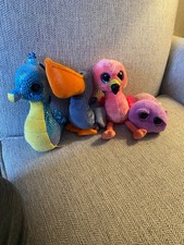 TY Scoop the Pelican, Neptune the Seahorse, Slow-Poke the Turtle, Gilda the Flam