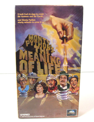 NEW SEALED Monty Python's The Meaning Of Life VHS 1991 MCA Stamped
