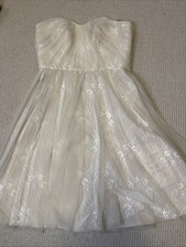 Sorella Vita Ivory Tulle Lace Strapless Dress Size 10