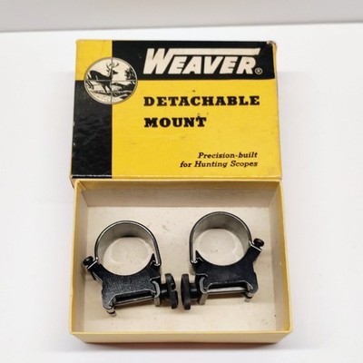 Vintage Weaver 1'' scope rings with original box, Nice USED condition 