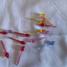 Vintage 14 Replacement MINI PIN TWIST Lights Bulbs Peg Ceramic Christmas Tree