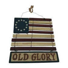 Old Glory American Flag Americana Patriotic Wooden Wall Porch Hanging Decor