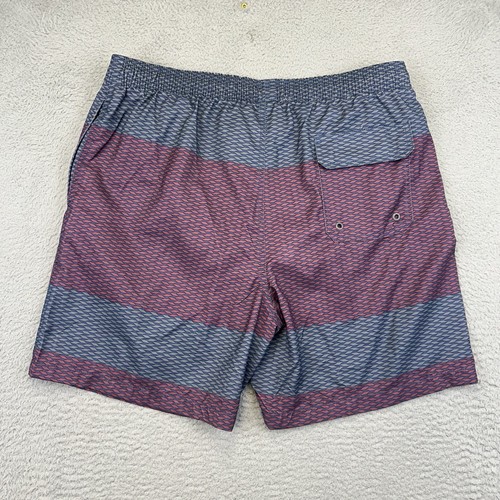 Micros Swim Trunks Mens XL Blue Red Geometric Mesh Lined Beach Summer Surf NEW - Picture 4 of 17