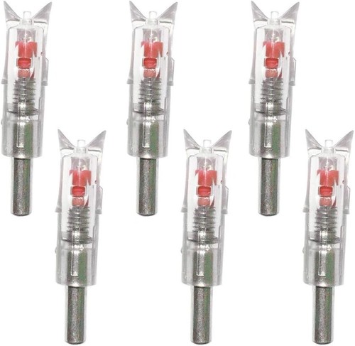 6PCS Lighted Nocks for Crossbow with .300''/7.62Mm inside Diameter,Half Moon