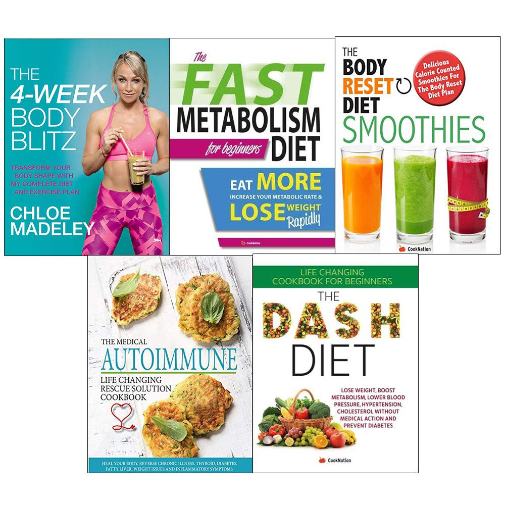 Chloe Madeley collection 5 Books set fast metabolism,dash,bodyreset diet NEWPack