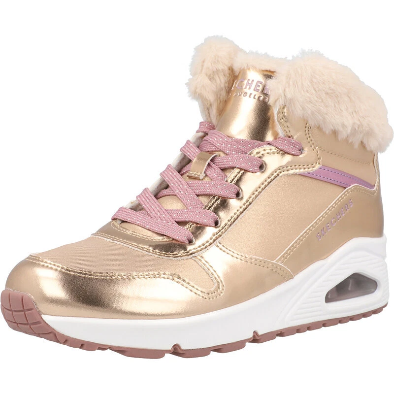 Skechers rose gold trainers deals