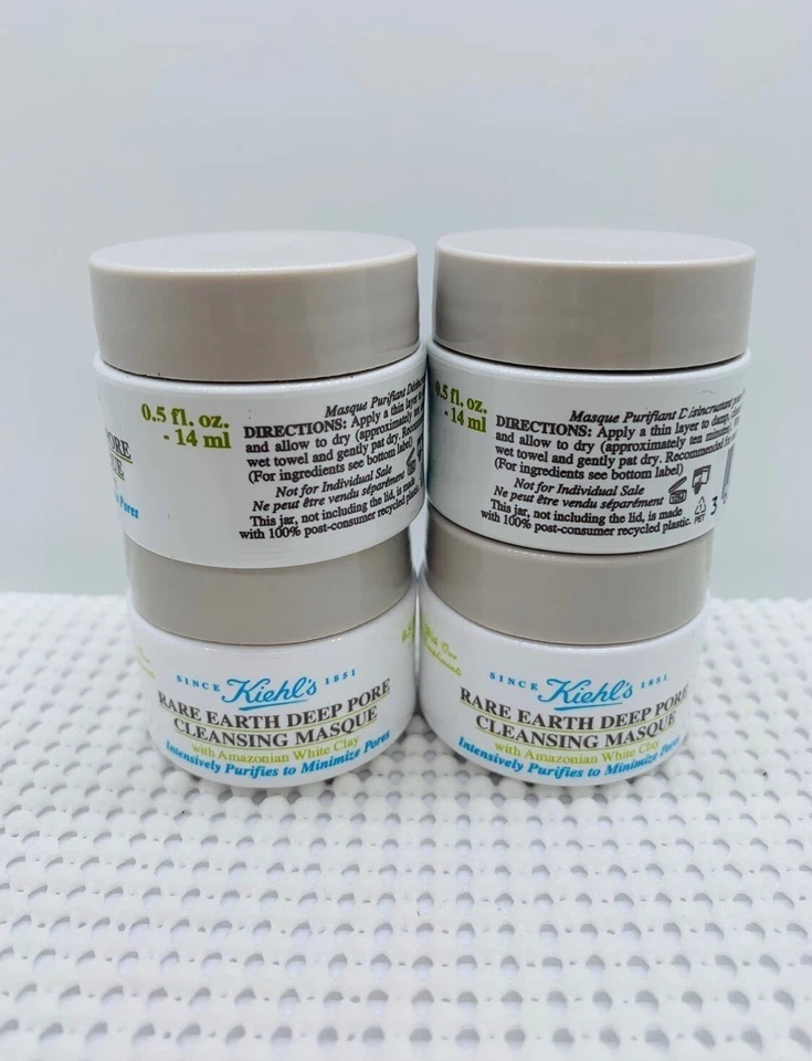 Máscara limpiadora profunda de poros de tierras raras Kiehl’s tamaño mini 4 piezas (total 56 ml) Foto 2 de 4