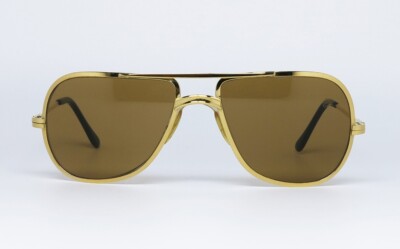 VINTAGE SUNGLASSES PERSOL RATTI 749/52 GOLD AVIATOR VIP OG OTT 007