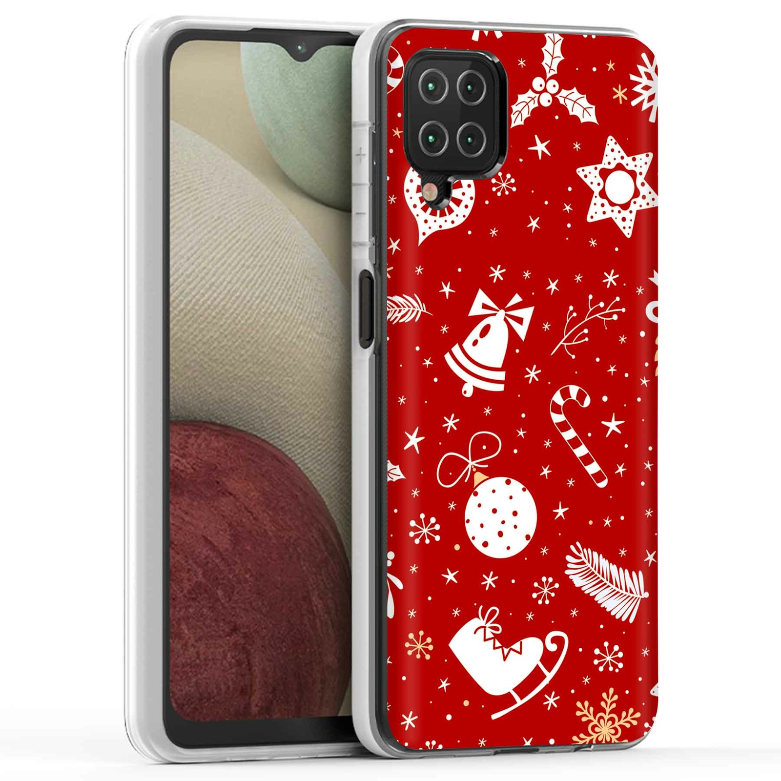Phone Case Cover for Samsung Galaxy A12,Christmas 2 Print, USA
