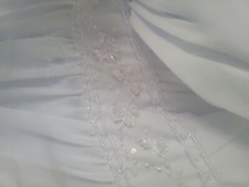 lilac floor length David bridal dress, beautiful bead work.