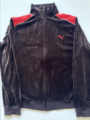 Vintage Puma Velocity Track Jacket USA Black-Ribbon Red