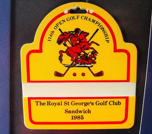 1985 114th Open Royal St George Sandwich UK Nicklaus Framed Bag Tag & Prints - Picture 3 of 4