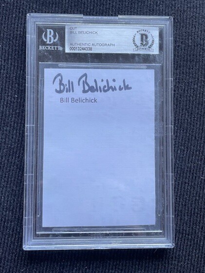 Tom Brady Autographed Signed bill belichick Cut Beckett Slabbed Coa patriots 