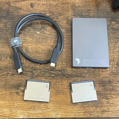 2x Angelbird AV PRO CF 256GB CFast 2.0 Memory Card + Card Reader