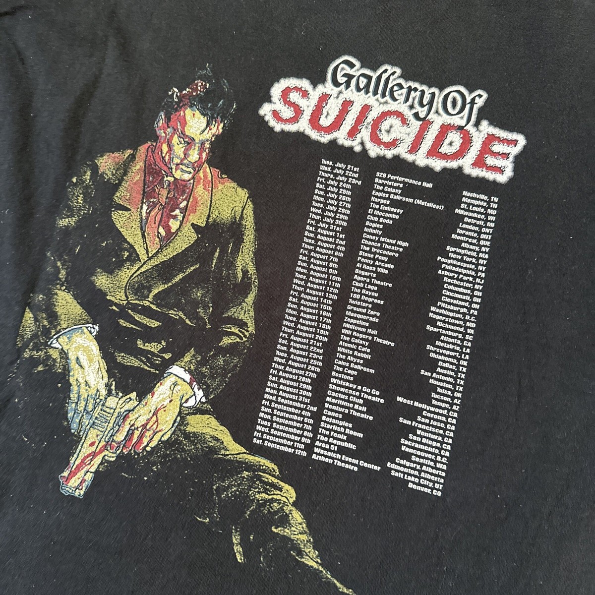 Vintage 2000 Cannibal Corpse t-shirt Gallery of suicide death