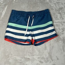 Chubbies Swim Trunk Men Size M The Me Likey Classic Blue Striped Made in USA