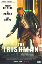 MARTIN SCORSESE SIGNED AUTOGRAPH THE IRISHMAN 12X18 PHOTO MINI POSTER BECKETT