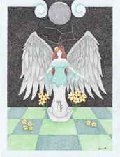 Virgo Zodiac Surreal Chess Original Illustration