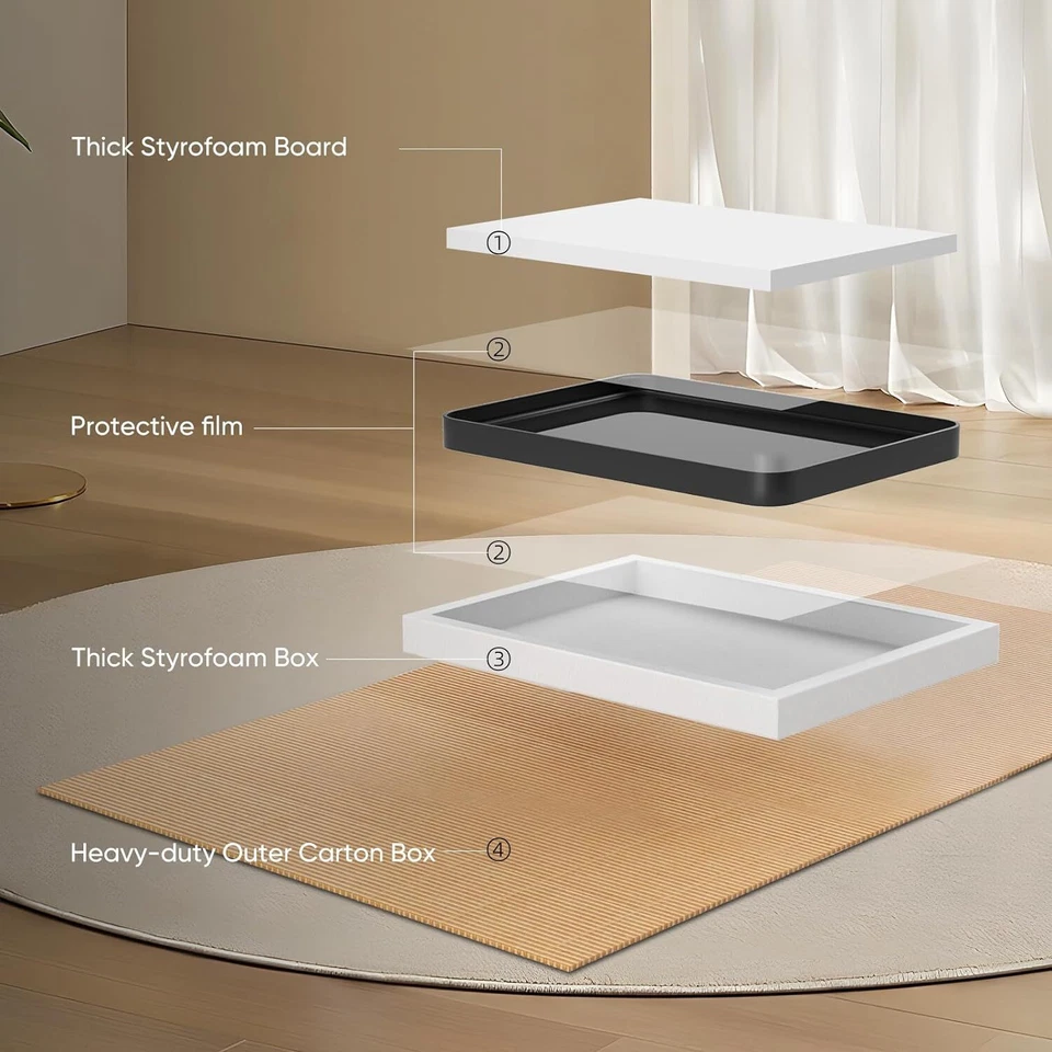 30x40" Home Bathroom Wall Mirror Metal Frame Rectangular Anti-Rust Vanity Mirror - Image 4 of 4